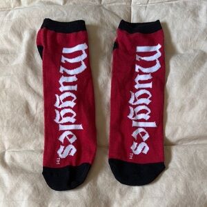 Muggles Red and Black Socks